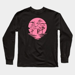 Flamingo Sunset Long Sleeve T-Shirt